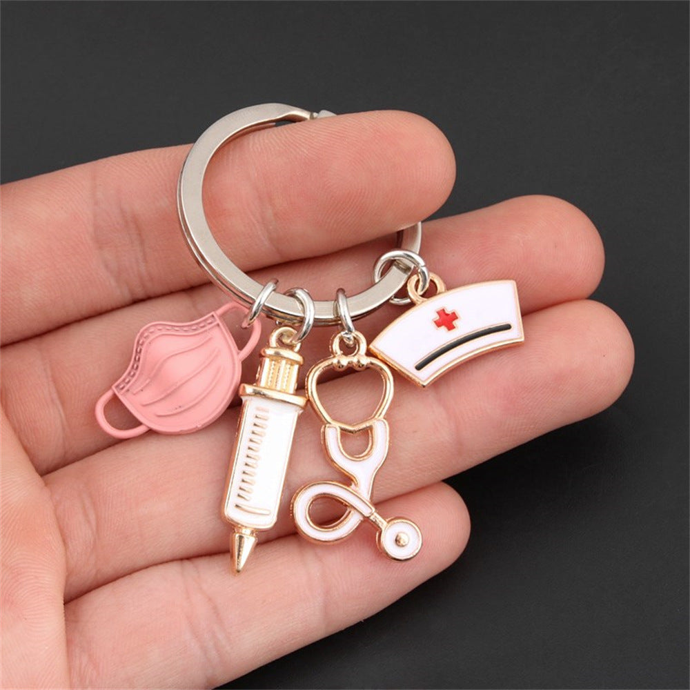 Wholesale Zinc Alloy Keychain Medical Ambulance Personnel Keychain